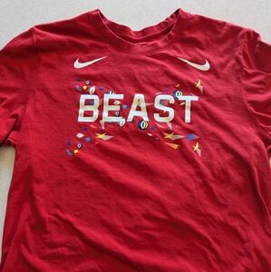 Nike Men's Red 'Beast' Short Sleeve Tee